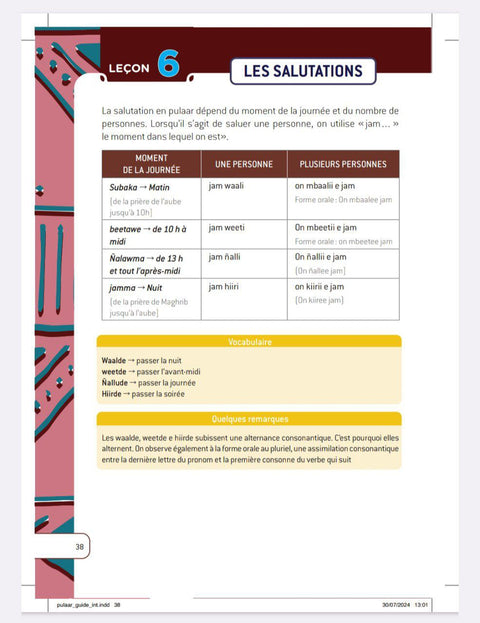 Livre de pulaar - Apprendre le pulaar en 30 jours